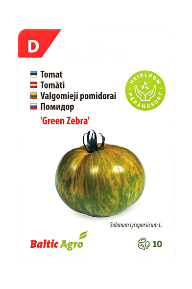 Valgomieji pomidorai „Green Zebra “